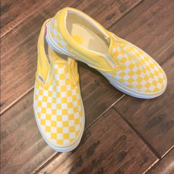 yellow checkered vans kids